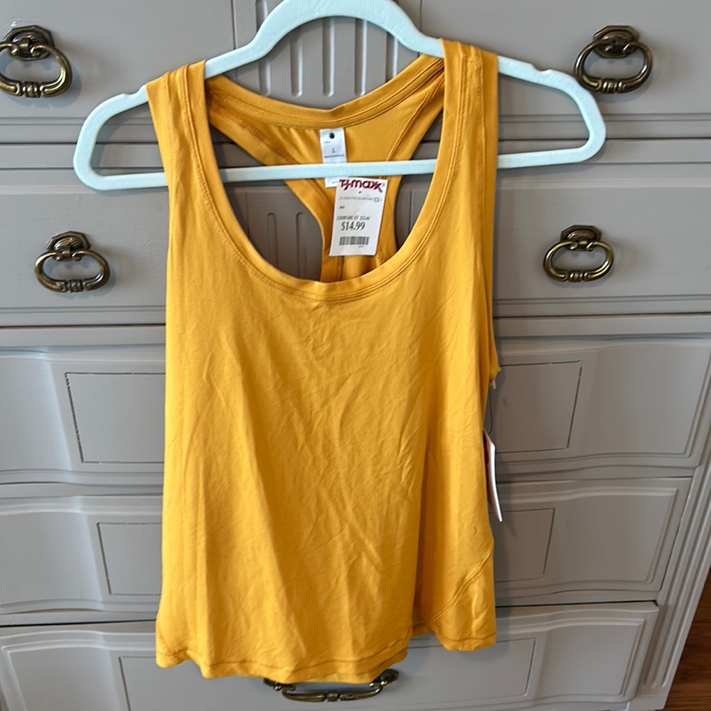 Yogalicious yellow tank